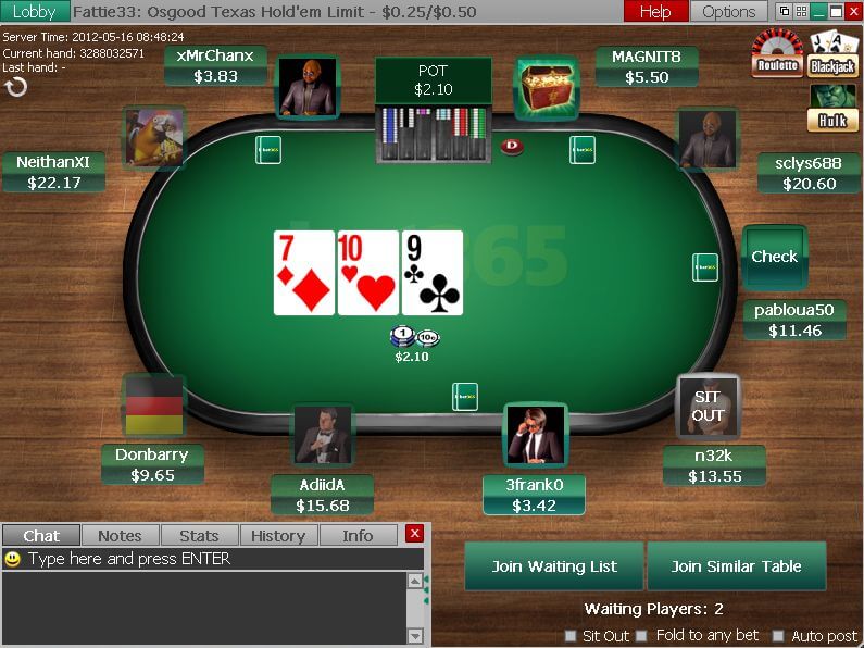 Bet365 Poker Table