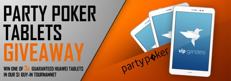 Partypoker Tablet Giveaway promo