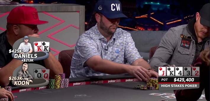 The Best Hands of High Stakes Poker Season 8 Episode 11 - Jake Daniels wins a $425,400 Pot from Jason Koon