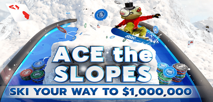 888poker gives away $1,000,000 in freerolls via its Ace the Slopes promotion