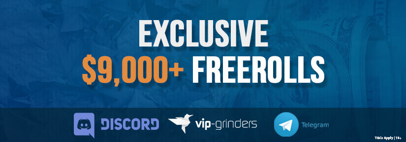 Best $9,000 Exclusive VIP-Grinders Poker Freerolls from November 29 - December 2