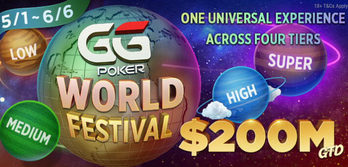 GGPoker Announces Biggest Online Poker Tournament Series Of All Time - $200M Guaranteed GGPoker World Festival