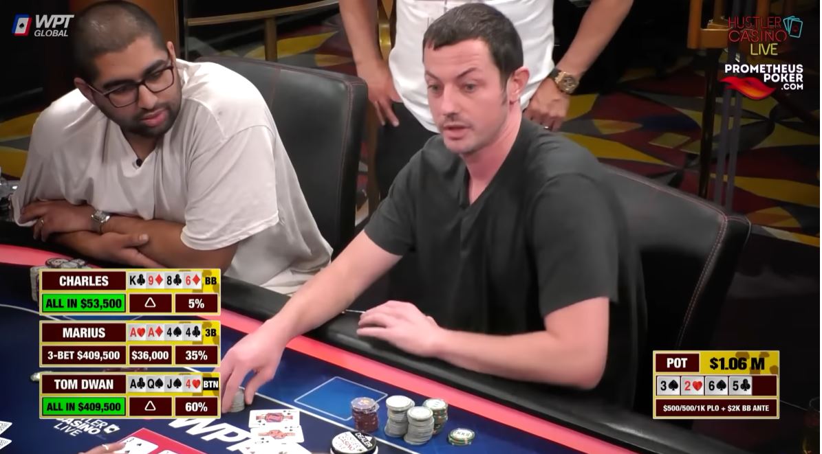 Poker Hand of the Week – Tom Dwan Plays Biggest PLO Pot in Hustler Casino Live History