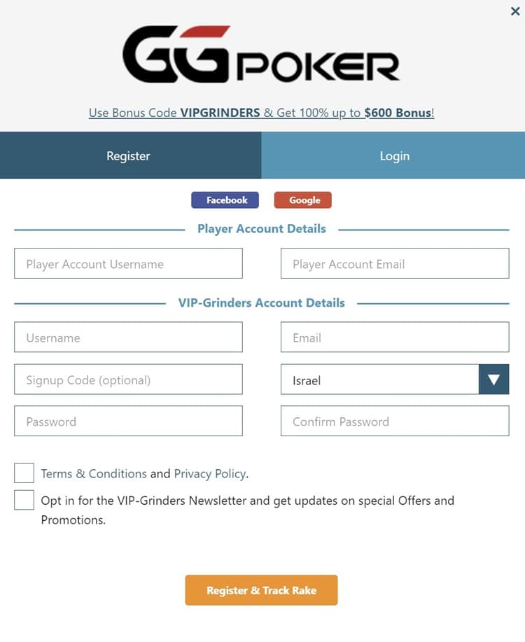 ggpoker signup process step 2