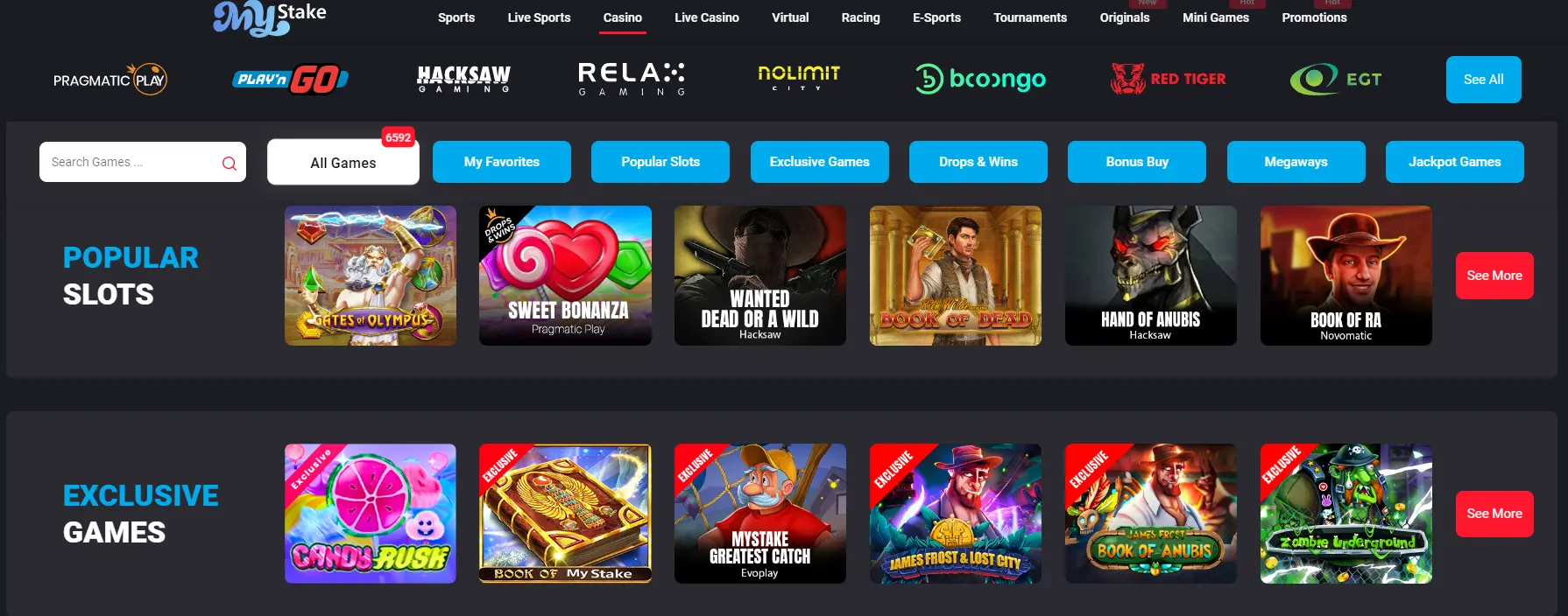 mystake casino games