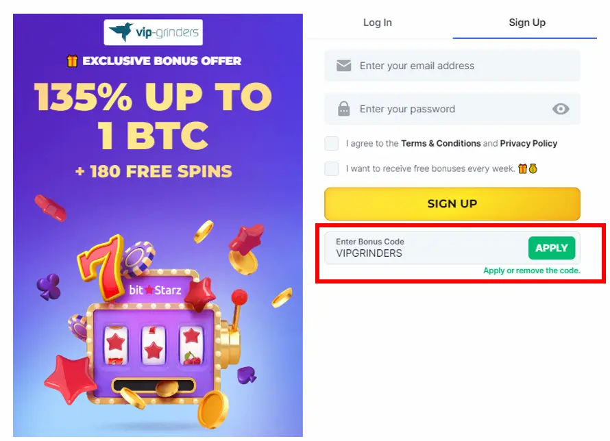 bitstarz bonus code registration