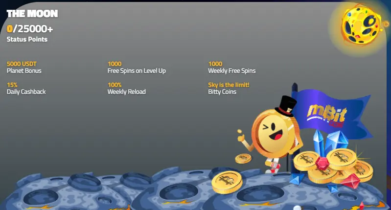 mbit casino loyalty program the moon