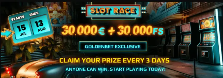 goldenbet casino slot race