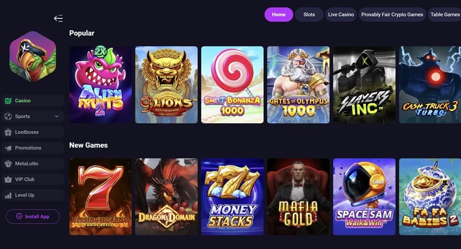 metaspins casino games