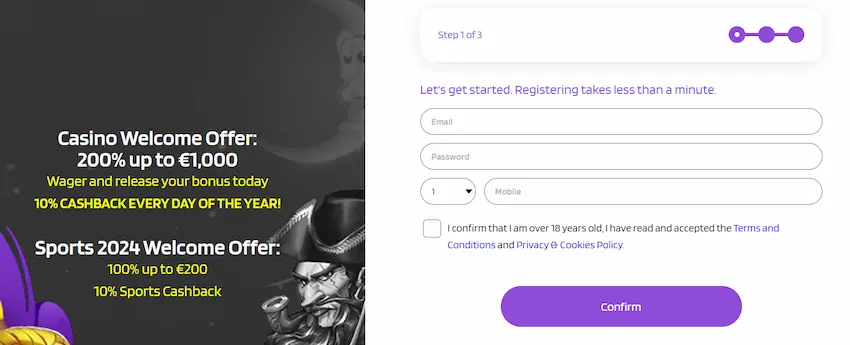 prontobet casino registration