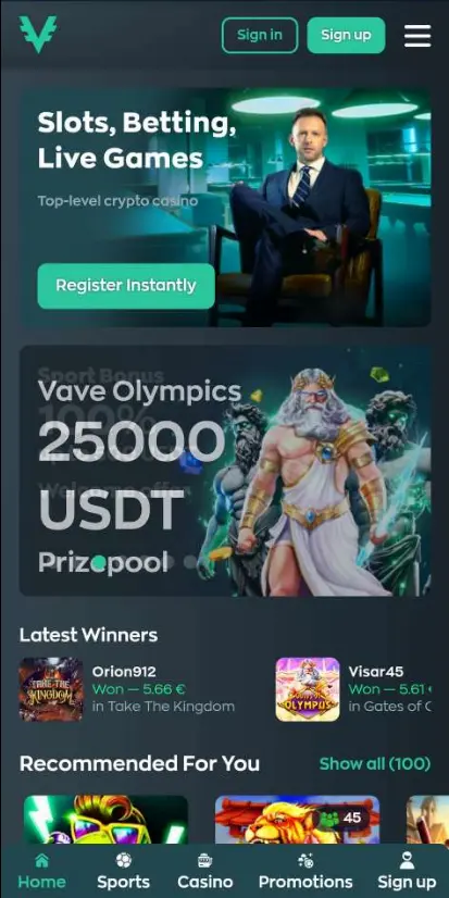 vave app casino