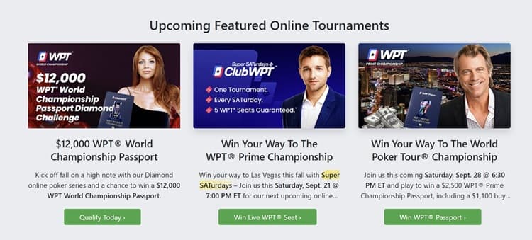 ClubWPT Upcoming Tournaments