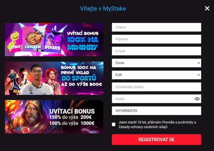 mystake promo kód