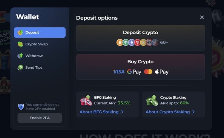 Betfury Deposit