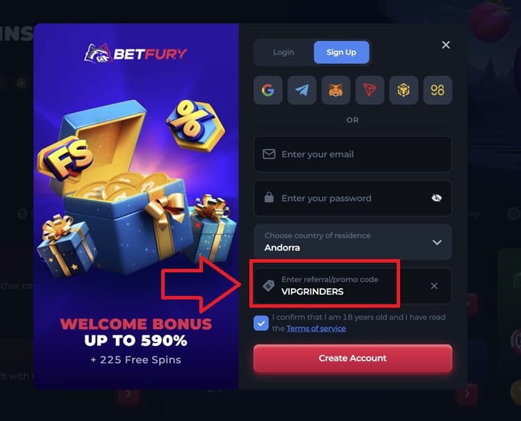 Betfury Promo Code