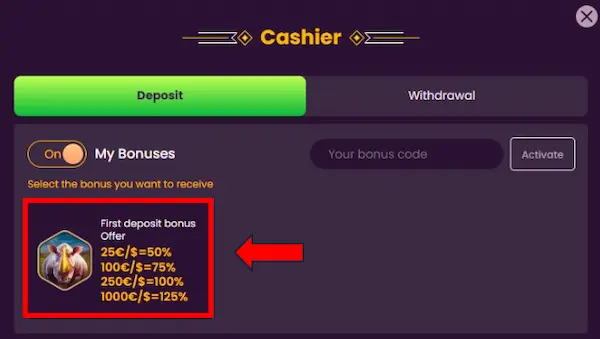 bizzo casino exclusive bonus