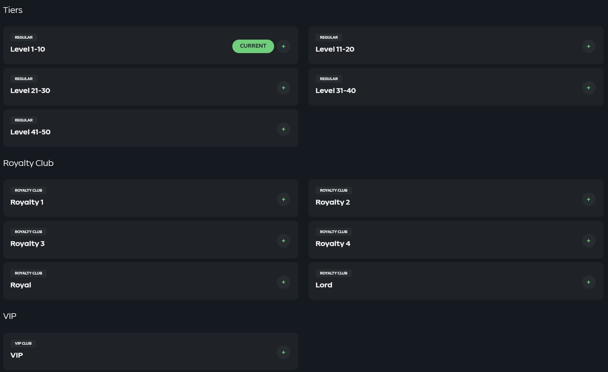 Gamdom VIP System Tiers