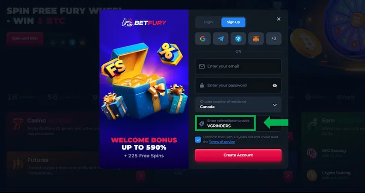 betfury promo code