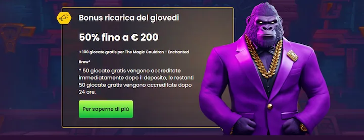 bizzo casino bonus ricarica giovedi