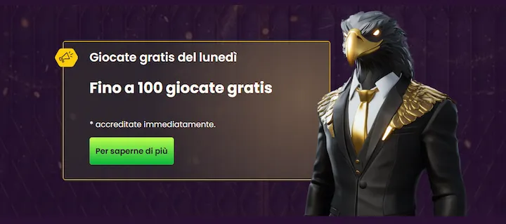 bizzo casino lunedì 100 giocate gratis