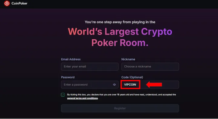 coinpoker bonus code