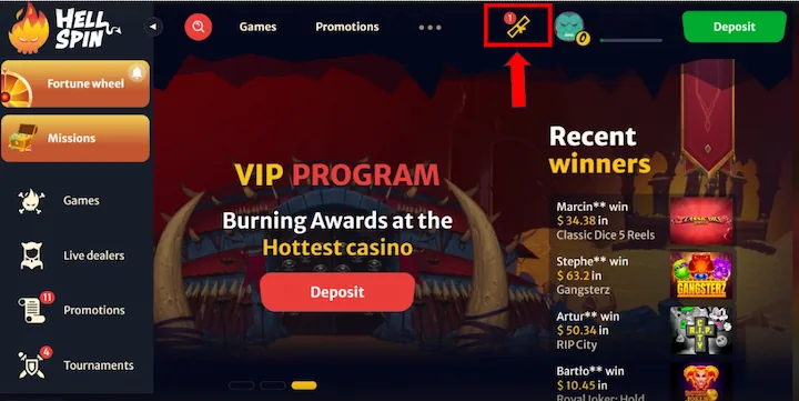 hellspin casino promotions