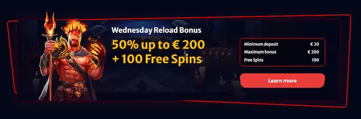 hellspin casino wednesday reload bonus