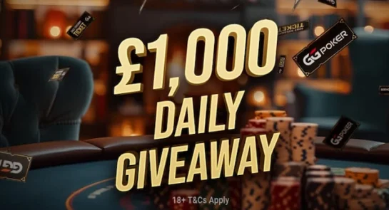 £,1000 Daily Giveaways on GGPoker