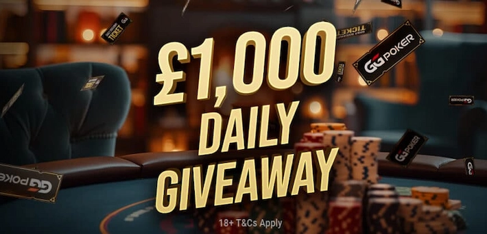 £,1000 Daily Giveaways on GGPoker