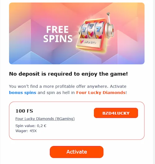 monro casino no deposit bonus free spins