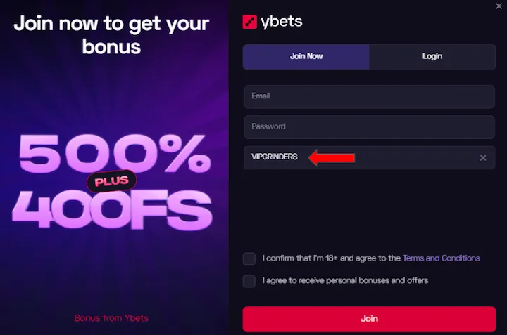 ybets promo code