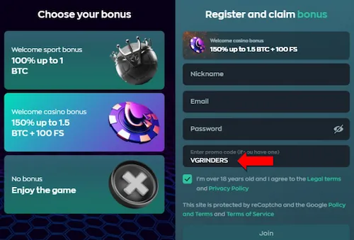 vave casino promo code bonus