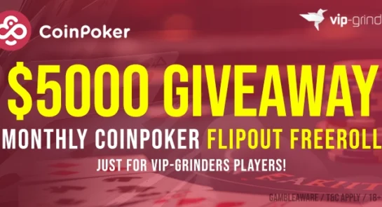 5000 giveaway coinpoker flipout freeroll