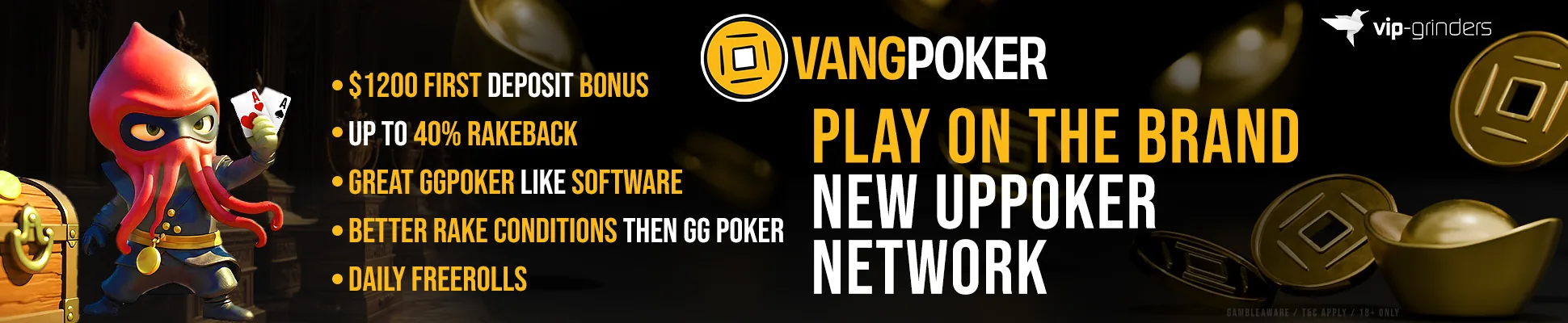 vangpoker rakeback deal banner