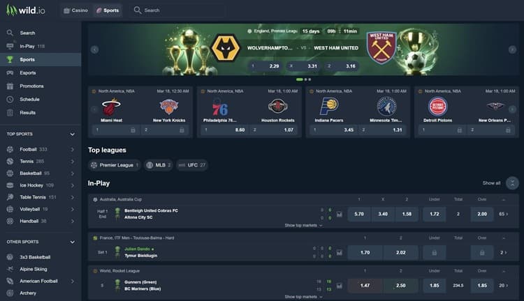 wild.io sports betting