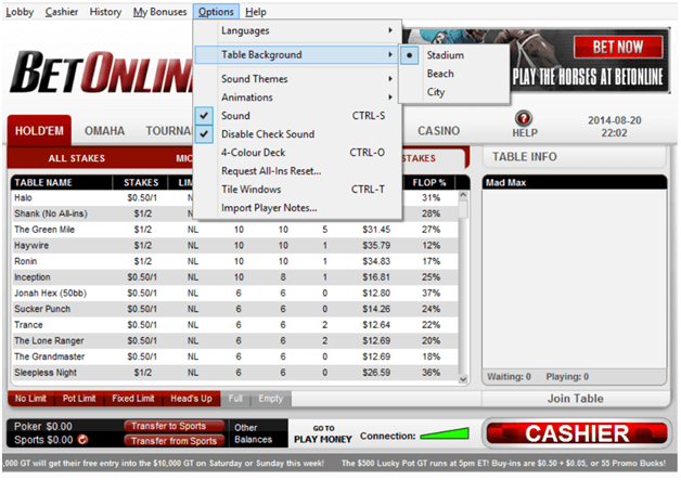 Betonline Poker Client